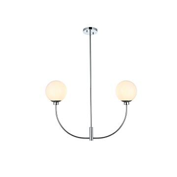 Nyomi 2-Light Chandelier in Chrome
