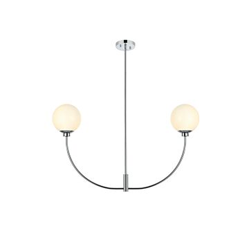 Nyomi 2-Light Chandelier in Chrome