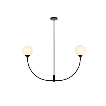 Nyomi 2-Light Chandelier in Black