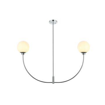 Nyomi 2-Light Chandelier in Chrome