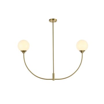 Nyomi 2-Light Chandelier in Satin Gold