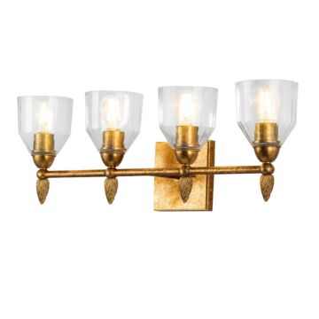 Felice 4-Light Bathroom Vanity Light Bar in Gold
