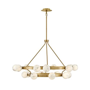 Selene 18-Light LED Chandelier in Lacquered Brass