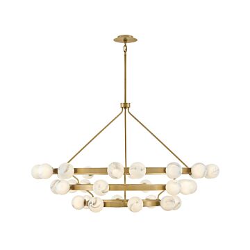 Selene 36-Light LED Chandelier in Lacquered Brass