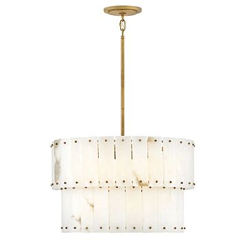 Simone 6-Light LED Chandelier in Burnished Gold