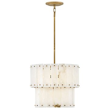 Simone 4-Light LED Semi-Flush Mount in Burnished Gold