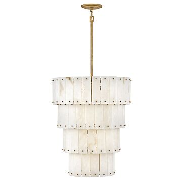 Simone 9-Light LED Chandelier in Burnished Gold