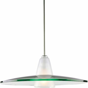 Glass Pendants 1-Light Pendant in Brushed Nickel