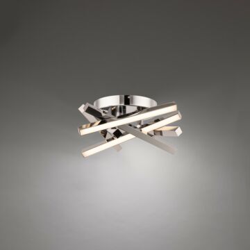 Parallax LED Flush Mount in Chrome by W.A.C. Lighting