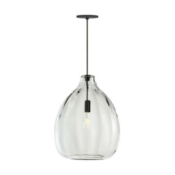 Harper One Light Pendant in Black by Visual Comfort Modern