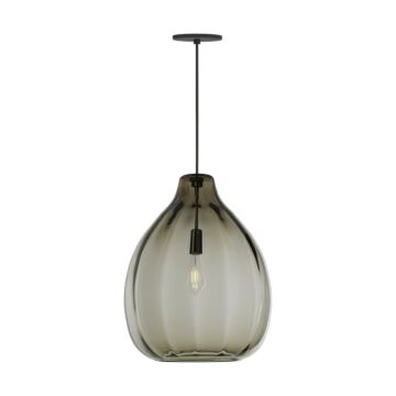 Harper One Light Pendant in Black by Visual Comfort Modern