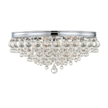 Calypso Six Light Flush Mount in Polished Chrome by Crystorama