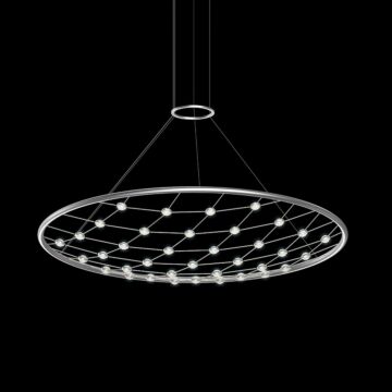 Constellation LED Pendant in Bright Satin Aluminum by Sonneman