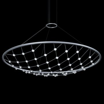 Constellation LED Pendant in Bright Satin Aluminum by Sonneman