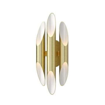 Chimes LED Wall Sconce in Satin Brass by Sonneman