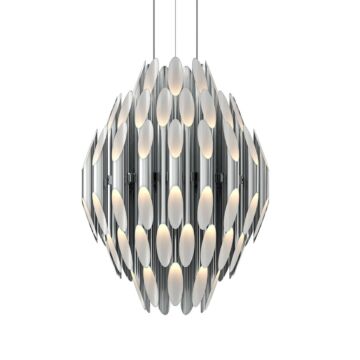 Chimes LED Pendant in Polished Chrome by Sonneman