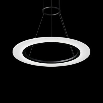 Arctic Rings LED Pendant in Satin Black by Sonneman