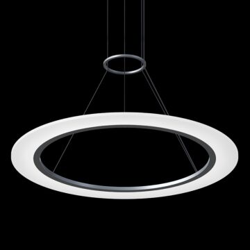 Arctic Rings LED Pendant in Bright Satin Aluminum by Sonneman
