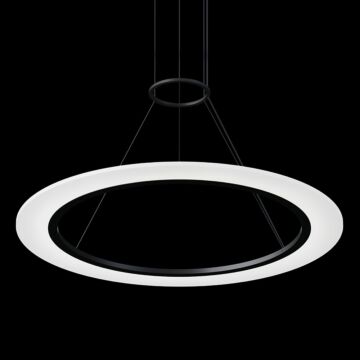 Arctic Rings LED Pendant in Satin Black by Sonneman
