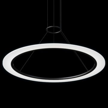 Arctic Rings LED Pendant in Satin Black by Sonneman