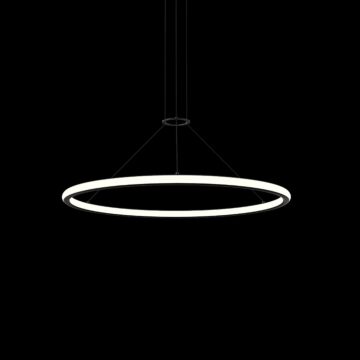 Luna LED Pendant in Satin Black by Sonneman