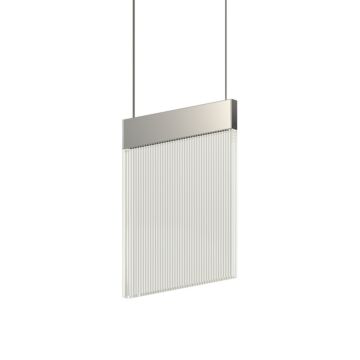 V Panels LED Pendant in Polished Chrome by Sonneman