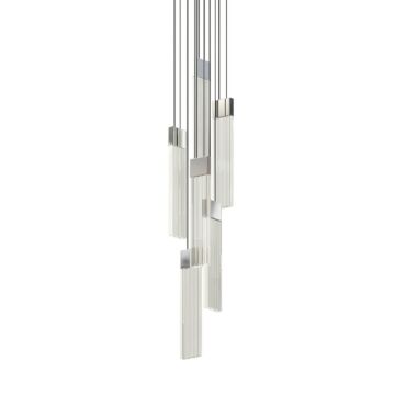 V Panels LED Pendant in Polished Chrome by Sonneman