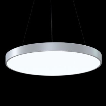 Pi LED Pendant in Bright Satin Aluminum by Sonneman
