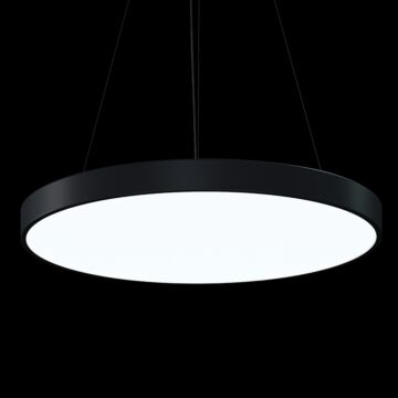 Pi LED Pendant in Satin Black by Sonneman
