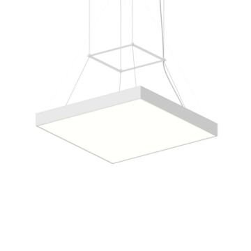 Pi LED Pendant in Satin White by Sonneman