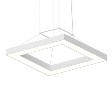 Pi LED Pendant in Satin White by Sonneman