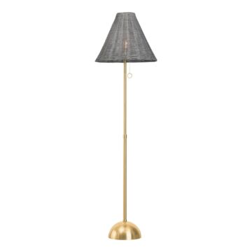 Destiny One Light Floor Lamp in Aged Brass by Mitzi