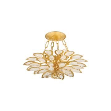 Vittoria Four Light Semi Flush Mount in Gold Leaf by Corbett Lighting