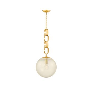 Nessa One Light Pendant in Vintage Brass by Corbett Lighting