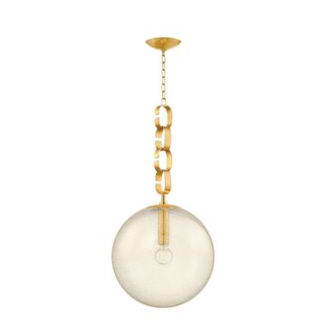 Nessa One Light Pendant in Vintage Brass by Corbett Lighting