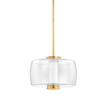 Beau LED Pendant in Aged Brass by Hudson Valley
