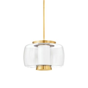 Beau LED Pendant in Aged Brass by Hudson Valley