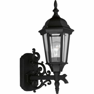 Welbourne 1-Light Wall Lantern in Textured Black