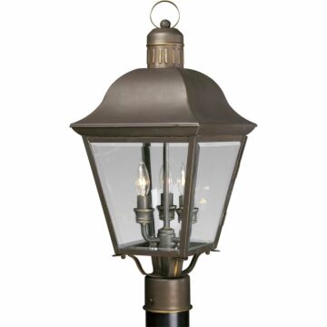 Andover 3-Light Post Lantern in Antique Bronze