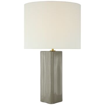 Mishca LED Table Lamp in Shellish Gray by Visual Comfort Signature