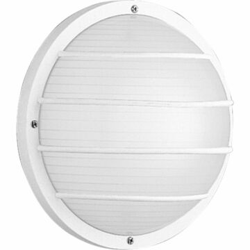 Polycarbonate Outdoor 1-Light Wall Lantern in White