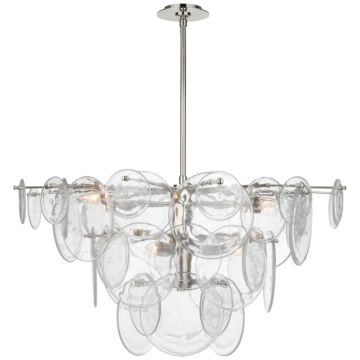 Loire  Chandelier in Polished Nickel by Visual Comfort Signature