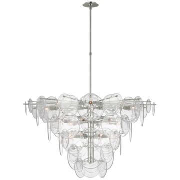 Loire LED Chandelier in Polished Nickel by Visual Comfort Signature
