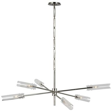 Casoria LED Chandelier in Polished Nickel by Visual Comfort Signature