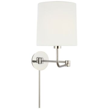 Go Lightly LED Swing Arm Wall Light in Polished Nickel by Visual Comfort Signature