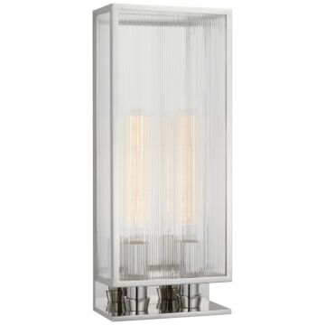York LED Wall Sconce in Polished Nickel by Visual Comfort Signature