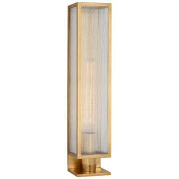 York LED Outdoor Wall Sconce in Soft Brass by Visual Comfort Signature