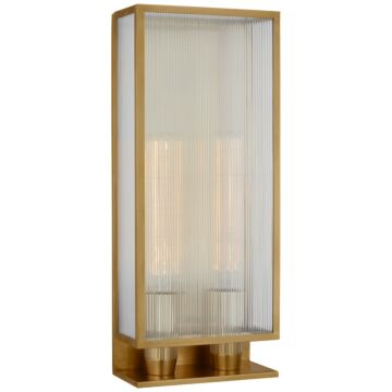 York LED Outdoor Wall Sconce in Soft Brass by Visual Comfort Signature