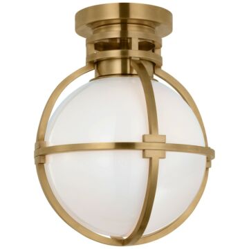 Gracie LED Flush Mount in Antique-Burnished Brass by Visual Comfort Signature