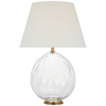 Talia LED Table Lamp in Clear Glass by Visual Comfort Signature